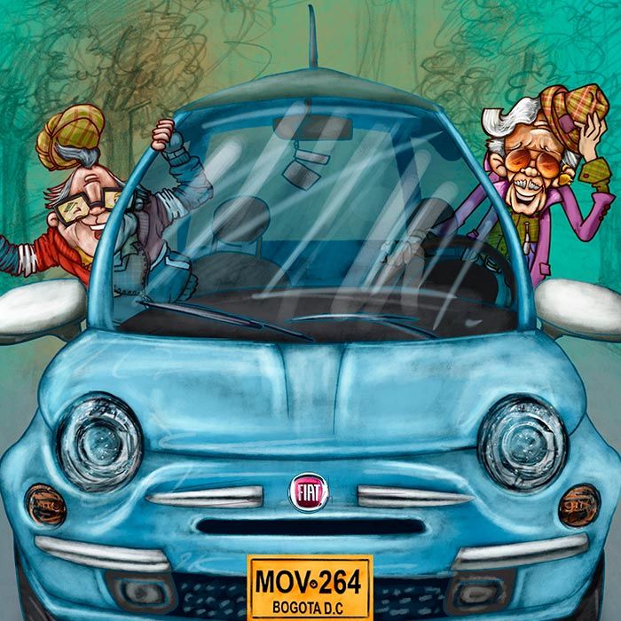 Ilustración Adolfo y Rodolfo por Hache Holguín