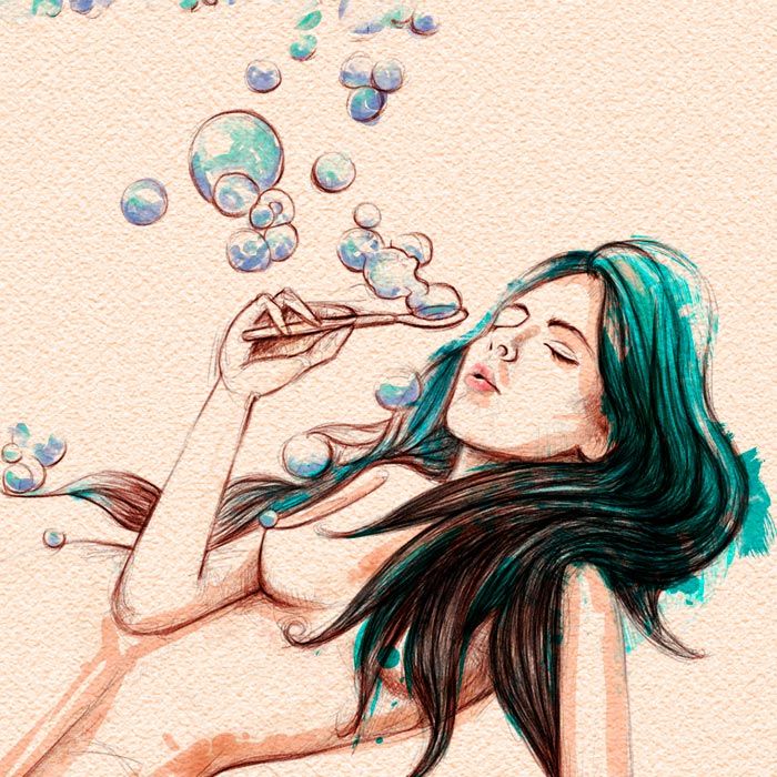 Ilustración Bella por dentro por Hache Holguín