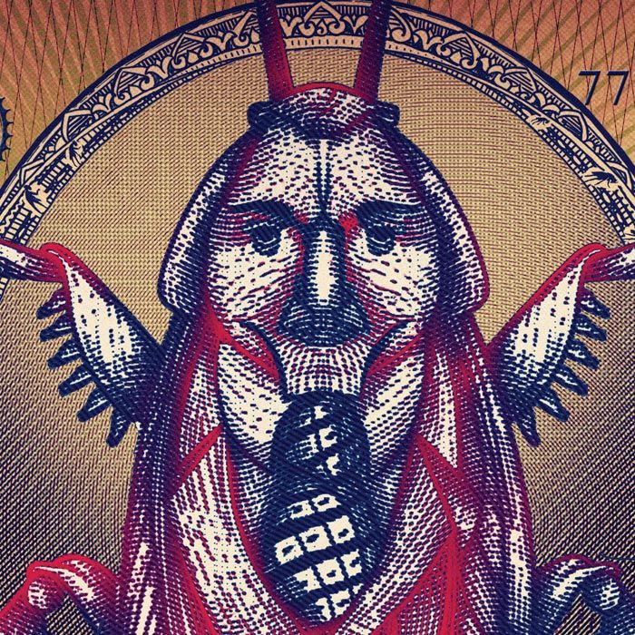 Ilustración La involución de la cucaracha por Hache Holguín