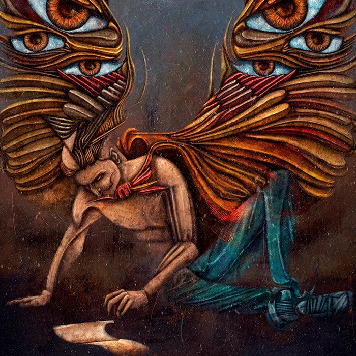 Ilustración de póster para Icaro por Hache Holguín